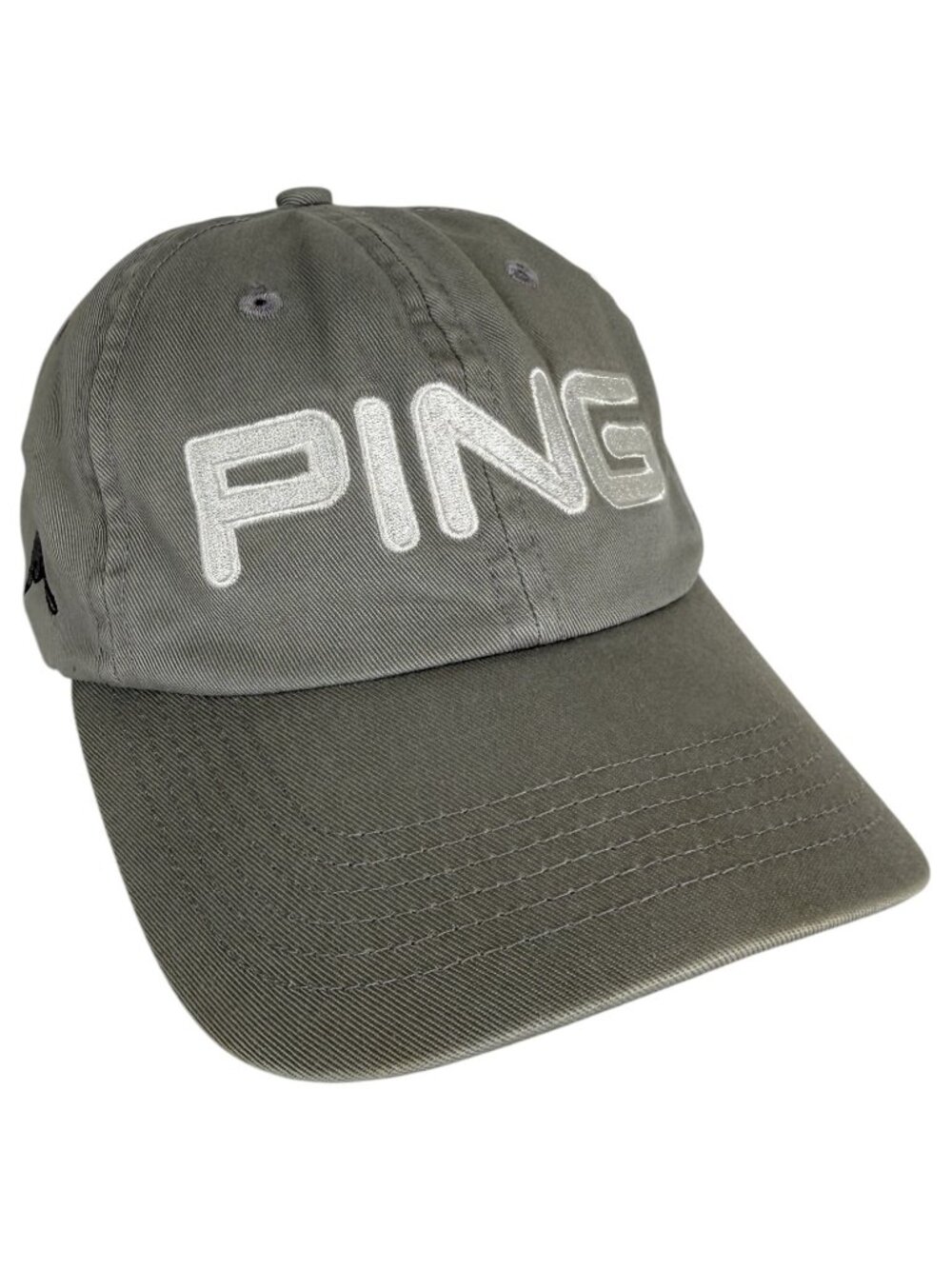 Ping G2 Adjustable Strap Gray Golf Hat With Embroidered Logo Cotton Fabric
